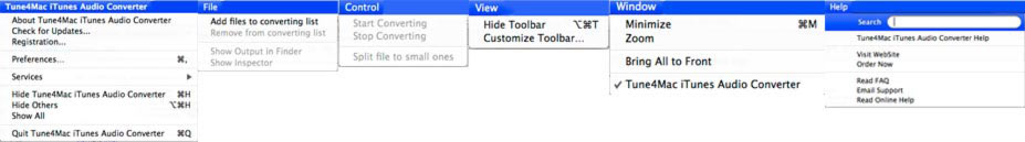 audio book converter menu