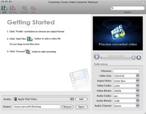 mac m4v converter interface