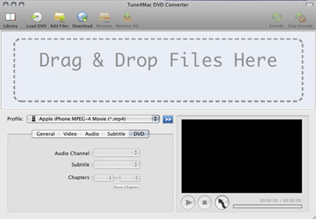 tune4mac dvd to htc converter interface