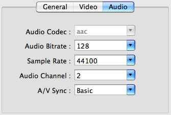audio settings for video converter for mac