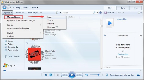 transfer the converted Apple Music to Windows Media Player