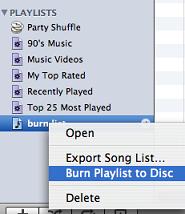 Burn Playlist to Disc on iTunes to convert M4P to MP3, M4B to MP3 with Virtual CD-RW