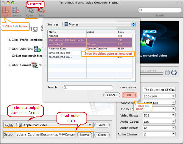 image of steps of using tune4mac