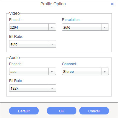 customize profile in iTunes M4V Converter Plus