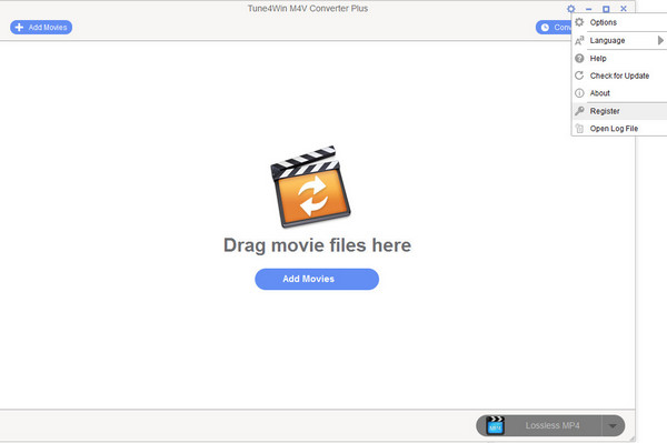 Register Tune4win m4v converter plus