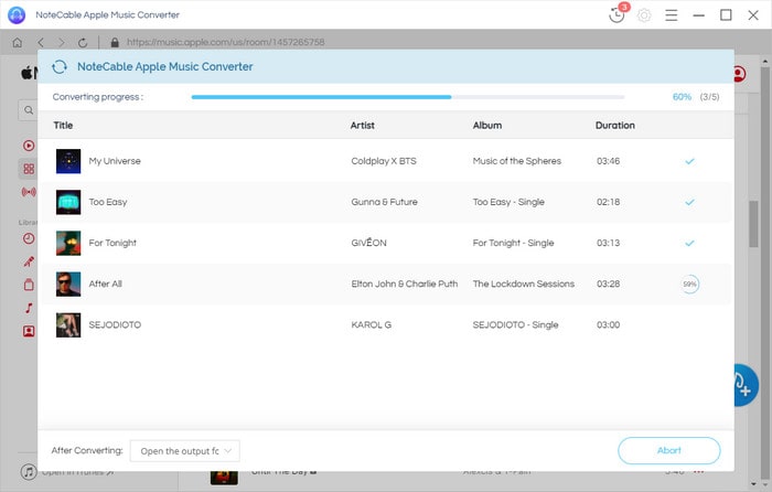 start conversion process