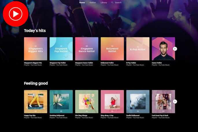 youtube music interface