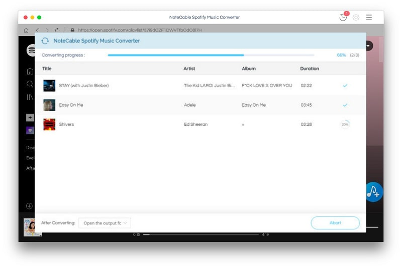 Output settings