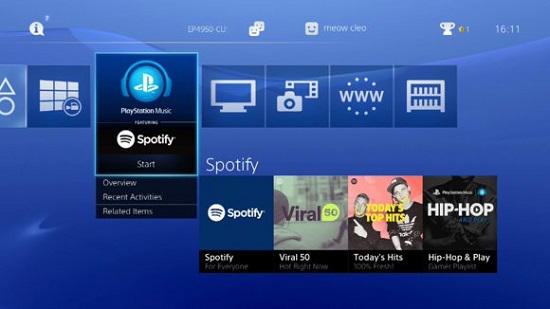 Play Spotify on PS4