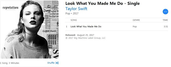 Download Taylor Swifts New Album Reputation Single First