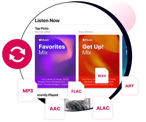 convert apple music to mp3/aac/wav/flac/aiff/alac