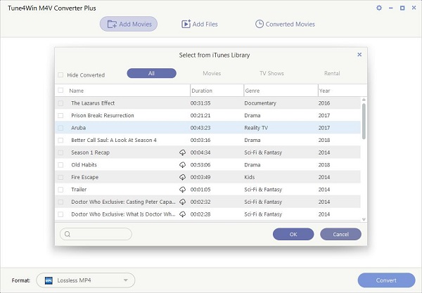 Add iTunes movies for conversion
